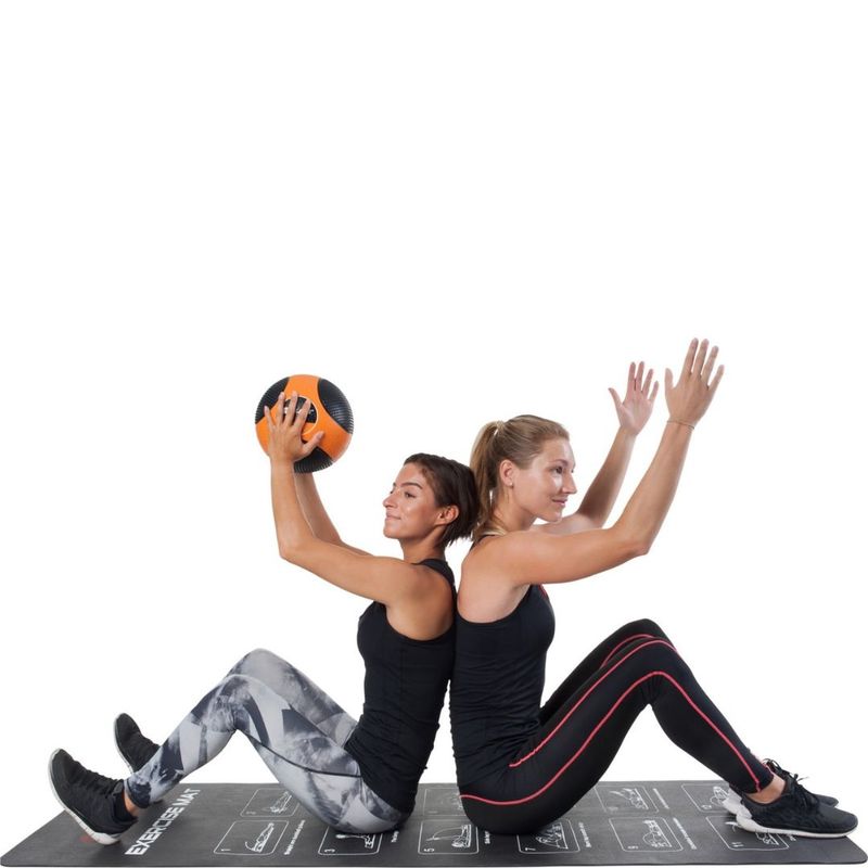 Sport si Outdoor - Fitness - Accesorii fitness - Mingi de fitness - Minge medicinala 4 kg Pure 2 Improve – Portocaliu/Negru, din cauciuc, pentru antrenamente functionale - Infinity.ro