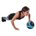 Sport si Outdoor - Fitness - Accesorii fitness - Mingi de fitness - Minge medicinala 3 kg Pure 2 Improve – Albastru/Negru, din cauciuc, pentru antrenamente functionale - Infinity.ro