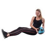 Sport si Outdoor - Fitness - Accesorii fitness - Mingi de fitness - Minge medicinala 3 kg Pure 2 Improve – Albastru/Negru, din cauciuc, pentru antrenamente functionale - Infinity.ro