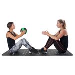 Sport si Outdoor - Fitness - Accesorii fitness - Mingi de fitness - Minge medicinala 2 kg Pure 2 Improve – Verde/Negru, din cauciuc, pentru antrenamente functionale - Infinity.ro