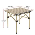 Sport si Outdoor - Camping - Mobilier pentru camping - Mese camping - Masa pliabila, cu cadru metalic si blat rezistent, compacta pentru camping – 53x51x50 cm, eCarla, SC10JBR - Infinity.ro