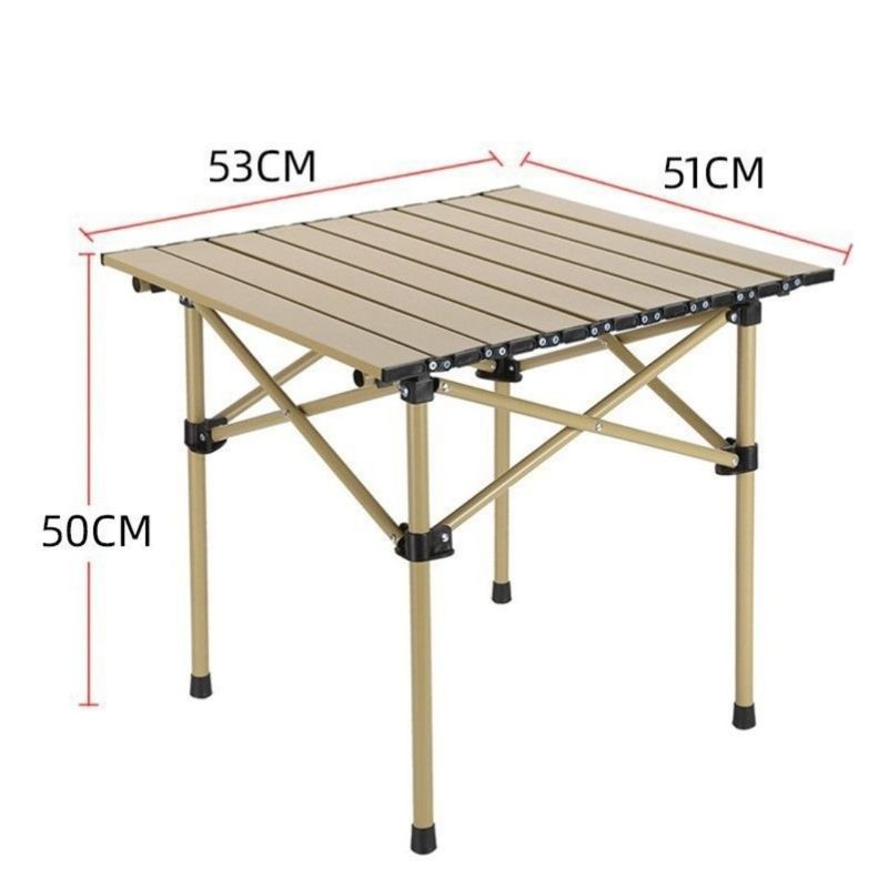 Sport si Outdoor - Camping - Mobilier pentru camping - Mese camping - Masa pliabila, cu cadru metalic si blat rezistent, compacta pentru camping – 53x51x50 cm, eCarla, SC10JBR - Infinity.ro