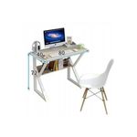 PC, gaming si accesorii - Gaming - Accesorii gaming - Birouri gaming - Birou de calculator, cu raft, Ecarla, 80 x 40 x 72 cm, STL04BR - Infinity.ro