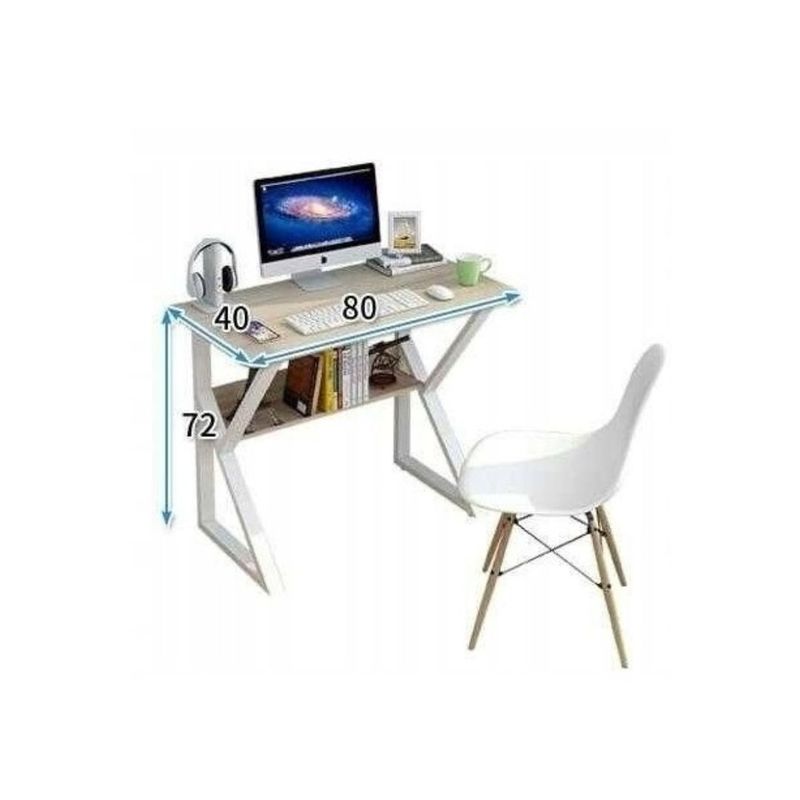 PC, gaming si accesorii - Gaming - Accesorii gaming - Birouri gaming - Birou de calculator, cu raft, Ecarla, 80 x 40 x 72 cm, STL04BR - Infinity.ro