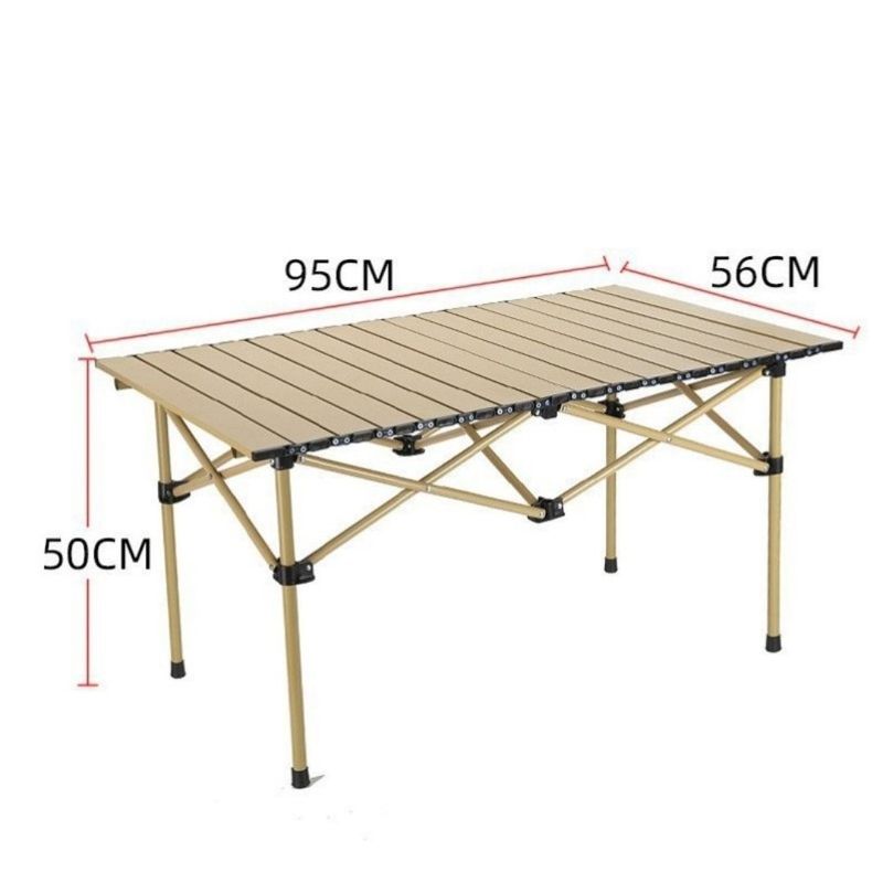 Sport si Outdoor - Camping - Mobilier pentru camping - Mese camping - Masa pliabila, cu cadru metalic si blat rezistent, compacta pentru camping – 95x56x50 cm, eCarla, SC09K - Infinity.ro