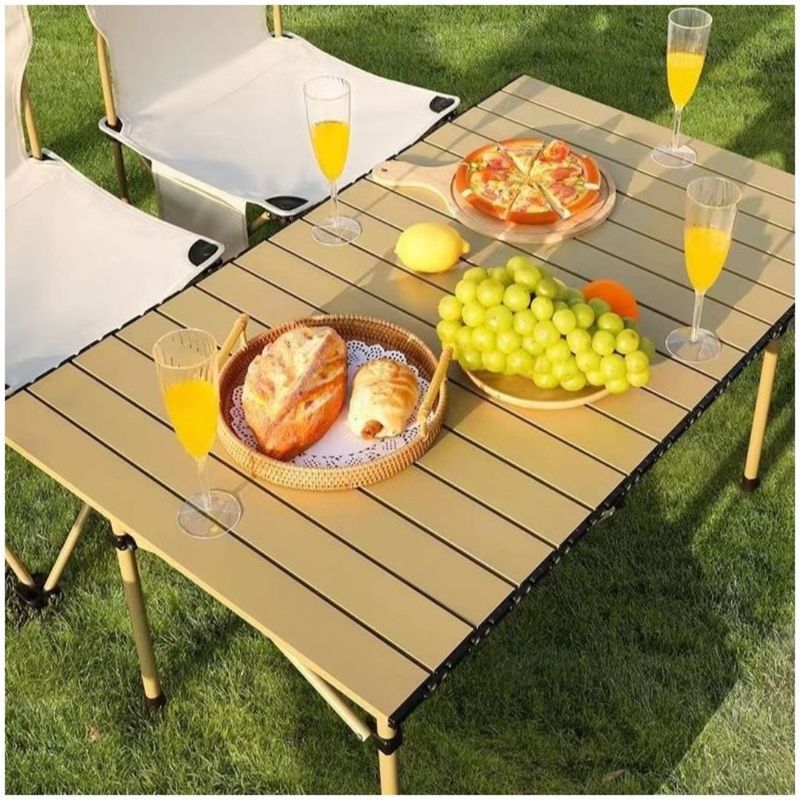 Sport si Outdoor - Camping - Mobilier pentru camping - Mese camping - Masa pliabila, cu cadru metalic si blat rezistent, compacta pentru camping – 95x56x50 cm, eCarla, SC09K - Infinity.ro
