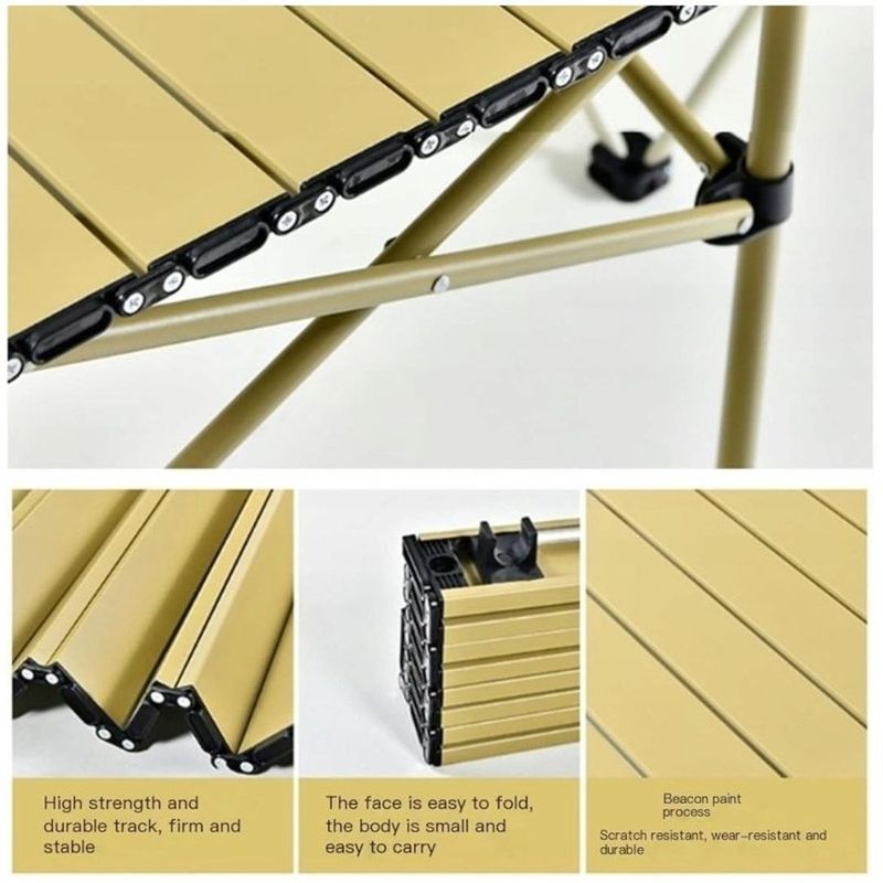 Sport si Outdoor - Camping - Mobilier pentru camping - Mese camping - Masa pliabila, cu cadru metalic si blat rezistent, compacta pentru camping – 95x56x50 cm, eCarla, SC09K - Infinity.ro