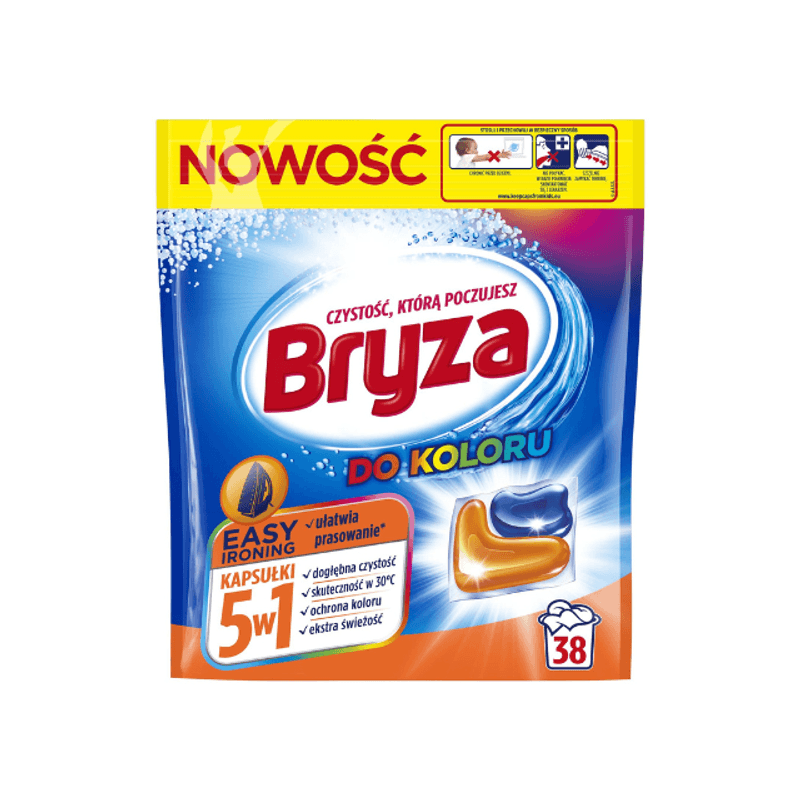 Market - Spalare si intretinere rufe - Produse intretinere textile - Detergent rufe - Capsule de spalat tesaturi colorate 5in1 Bryza pentru o curatare profunda si usoara - Infinity.ro