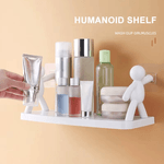 Casa si Gradina - Mobilier - Biblioteci si rafturi - Rafturi - Set 2 Rafturi Albe cu Ventuze Puternice, Dimensiuni 14x31.5x12 cm ABYZ™, Solutie Moderna si Practica de Organizare - Infinity.ro