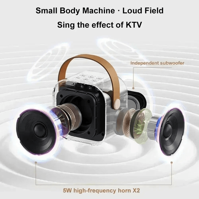 TV, Audio-Video si Foto - Portabile audio - Boxe portabile - Boxa Karaoke Smart pentru Copii cu Microfon Wireless Difuzor Portabil Design Modern Alb ABYZ™ Distractie Interactiva - Infinity.ro