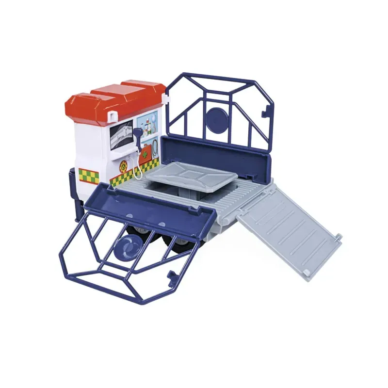 Jucarii, Copii si Bebe - Jucarii si jocuri - Vehicule si jucarii cu telecomanda - Masinute - Pompierul Sam Vehicul Salvare Animale Cu Figurine Si Remorca - Infinity.ro