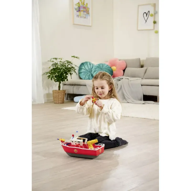 Jucarii, Copii si Bebe - Jucarii si jocuri - Vehicule si jucarii cu telecomanda - Masinute - Pompierul Sam Barca De Salvare Titan Cu Figurina Sam Si Accesorii - Infinity.ro