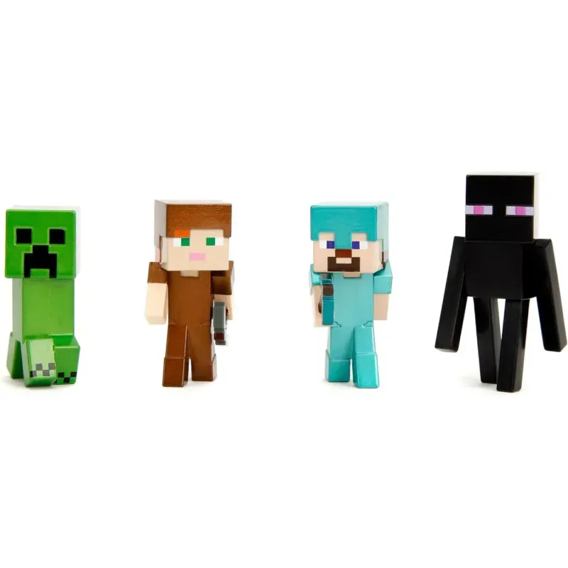 Jucarii, Copii si Bebe - Jucarii si jocuri - Figurine - Jada Minecraft Set 4 Figurine Metalice 6.5cm - Infinity.ro