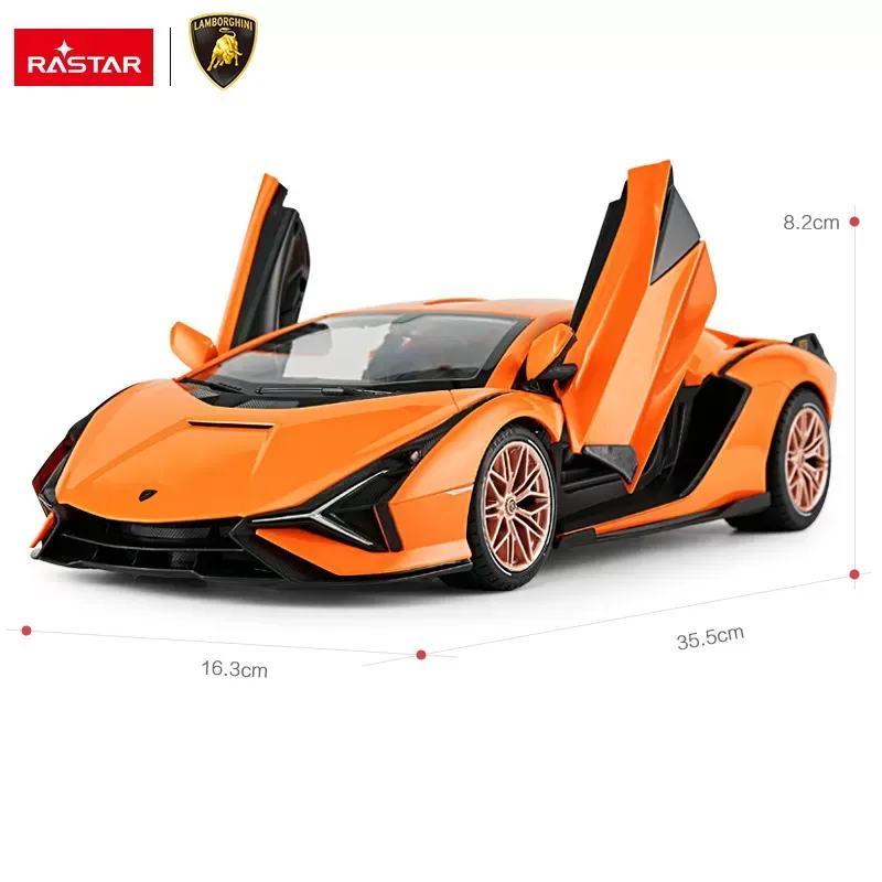 Jucarii, Copii si Bebe - Jucarii si jocuri - Vehicule si jucarii cu telecomanda - Masinute - Masina Cu Telecomanda Lamborghini Sian Portocaliu Cu Scara 1 La 14 - Infinity.ro