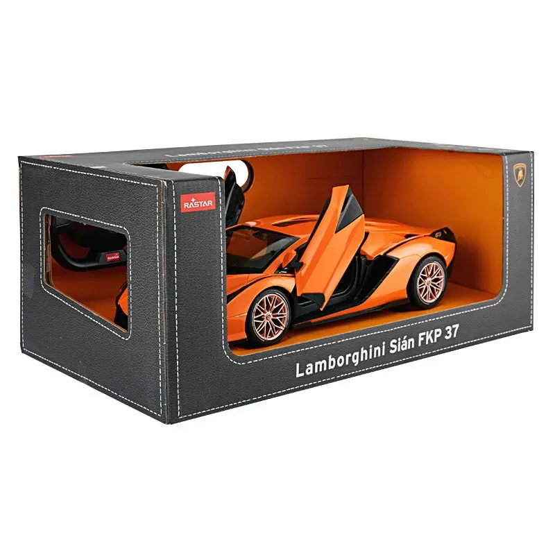 Jucarii, Copii si Bebe - Jucarii si jocuri - Vehicule si jucarii cu telecomanda - Masinute - Masina Cu Telecomanda Lamborghini Sian Portocaliu Cu Scara 1 La 14 - Infinity.ro