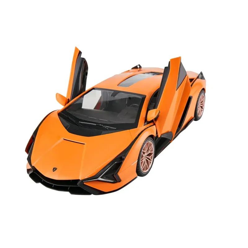Jucarii, Copii si Bebe - Jucarii si jocuri - Vehicule si jucarii cu telecomanda - Masinute - Masina Cu Telecomanda Lamborghini Sian Portocaliu Cu Scara 1 La 14 - Infinity.ro
