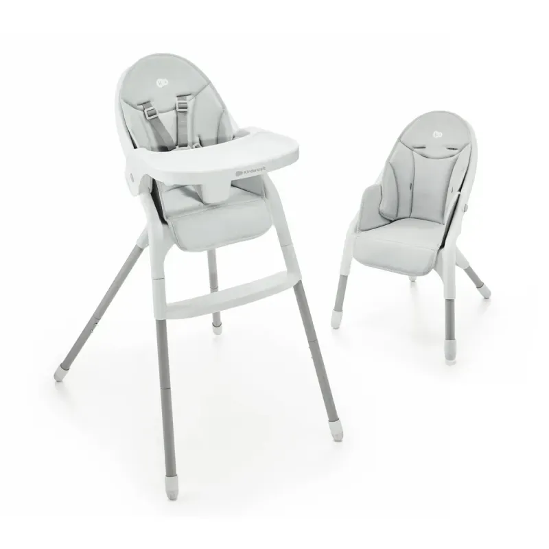 Jucarii, Copii si Bebe - Hrana si alaptare - Scaune de masa bebe - Scaun De Masa Kinderkraft Dinnly, Grey - Infinity.ro