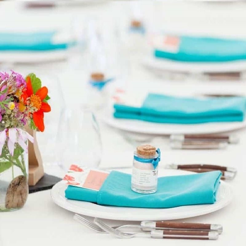 Casa si Gradina - Textile si covoare - Textile bucatarie - Servete si naproane - Set 10 Servetele masa Kotonia Home Hotel, 100% bumbac, creton, dimensiunea 40x40 cm, turquoise - Infinity.ro