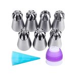 Casa si Gradina - Bucatarie si vesela - Ustensile bucatarie - Seturi ustensile de bucatarie - Set 10 piese, 7 Duiuri de Ornament pentru Torturi si Prajituri, 1 pos silicon. 1 adaptor, 100 de posuri, 562COF - Infinity.ro