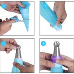 Casa si Gradina - Bucatarie si vesela - Ustensile bucatarie - Seturi ustensile de bucatarie - Set 10 piese, 7 Duiuri de Ornament pentru Torturi si Prajituri, 1 pos silicon. 1 adaptor, 100 de posuri, 562COF - Infinity.ro