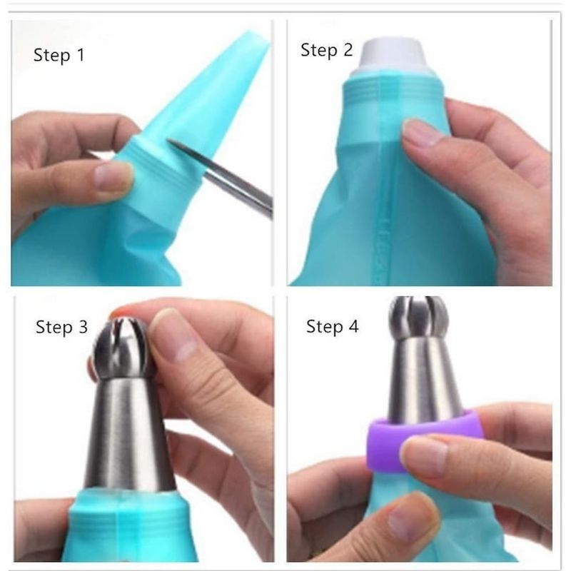 Casa si Gradina - Bucatarie si vesela - Ustensile bucatarie - Seturi ustensile de bucatarie - Set 10 piese, 7 Duiuri de Ornament pentru Torturi si Prajituri, 1 pos silicon. 1 adaptor, 100 de posuri, 562COF - Infinity.ro