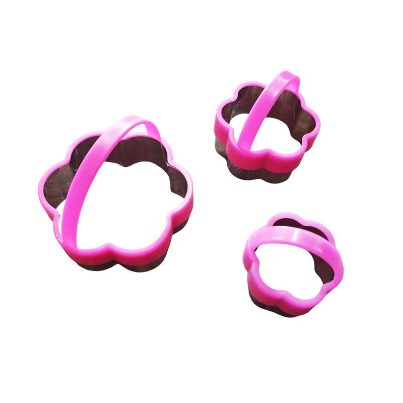 Casa si Gradina - Bucatarie si vesela - Ustensile bucatarie - Forme prajituri - Set 3 forme decupatoare in forma de floare, Pentru prajituri, Stampile de patiserie, Biscuiti, 561COF - Infinity.ro
