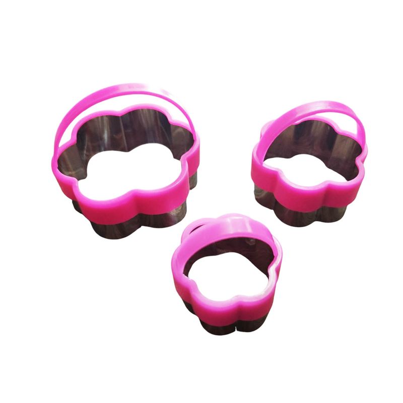 Casa si Gradina - Bucatarie si vesela - Ustensile bucatarie - Forme prajituri - Set 3 forme decupatoare in forma de floare, Pentru prajituri, Stampile de patiserie, Biscuiti, 561COF - Infinity.ro
