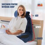 Casa si Gradina - Textile si covoare - Perne si pilote - Perne - Perna pentru Citit cu Cotiere, Suport pentru Cap/Gat Detasabil, Linomag®, 2 x Buzunare Laterale, Albastru, 91.5x75cm - Infinity.ro