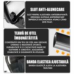 Ingrijire personala si Cosmetice - Sanatate si wellness - Aparate medicale - Suporturi ortopedice si orteze - Suport spate pliabil Linomag®, 7 nivele inclinare, cotiere, perna ergonomica, portabil, Negru mat - Infinity.ro