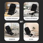 Ingrijire personala si Cosmetice - Sanatate si wellness - Aparate medicale - Suporturi ortopedice si orteze - Suport spate pliabil Linomag®, 7 nivele inclinare, cotiere, perna ergonomica, portabil, Negru mat - Infinity.ro