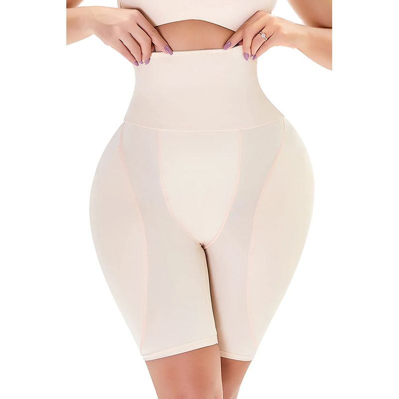 Fashion, accesorii si bijuterii - Femei - Lenjerie si pijamale femei - Lenjerie intima femei - Chiloti modelatori push-up pentru fese si solduri, Efect clepsidra - Bej - XL/XXL, Bej - Infinity.ro