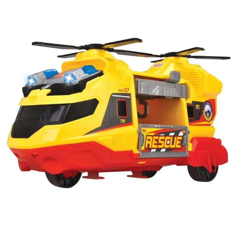 Jucarii, Copii si Bebe - Jucarii si jocuri - Vehicule si jucarii cu telecomanda - Elicoptere, avioane si nave de jucarie - Elicopter de salvare cu sunete si lumini, 30 cm - Infinity.ro