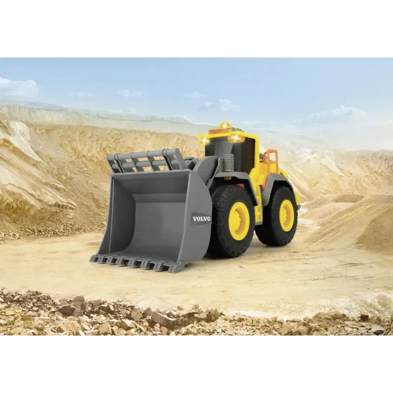 Jucarii, Copii si Bebe - Jucarii si jocuri - Vehicule si jucarii cu telecomanda - Masinute - Excavator Volvo cu sunete si lumini, 23 cm - Infinity.ro
