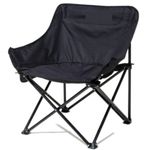 Sport si Outdoor - Camping - Mobilier pentru camping - Scaune camping - Scaun pliabil, cu buzunar lateral, cadru metalic si husa de transport, culoarea negru, 65 x 59 x 41 cm, eCarla, KRT11CZ - Infinity.ro