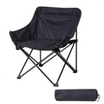 Sport si Outdoor - Camping - Mobilier pentru camping - Scaune camping - Scaun pliabil, cu buzunar lateral, cadru metalic si husa de transport, culoarea negru, 65 x 59 x 41 cm, eCarla, KRT11CZ - Infinity.ro