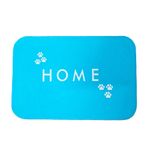 Casa si Gradina - Textile si covoare - Covoare - Covorase intrare - Covor de intrare Home antiderapant, pvc - 38x55 cm, turquoise - Infinity.ro