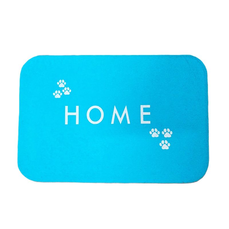 Casa si Gradina - Textile si covoare - Covoare - Covorase intrare - Covor de intrare Home antiderapant, pvc - 38x55 cm, turquoise - Infinity.ro