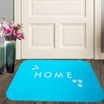 Casa si Gradina - Textile si covoare - Covoare - Covorase intrare - Covor de intrare Home antiderapant, pvc - 38x55 cm, turquoise - Infinity.ro