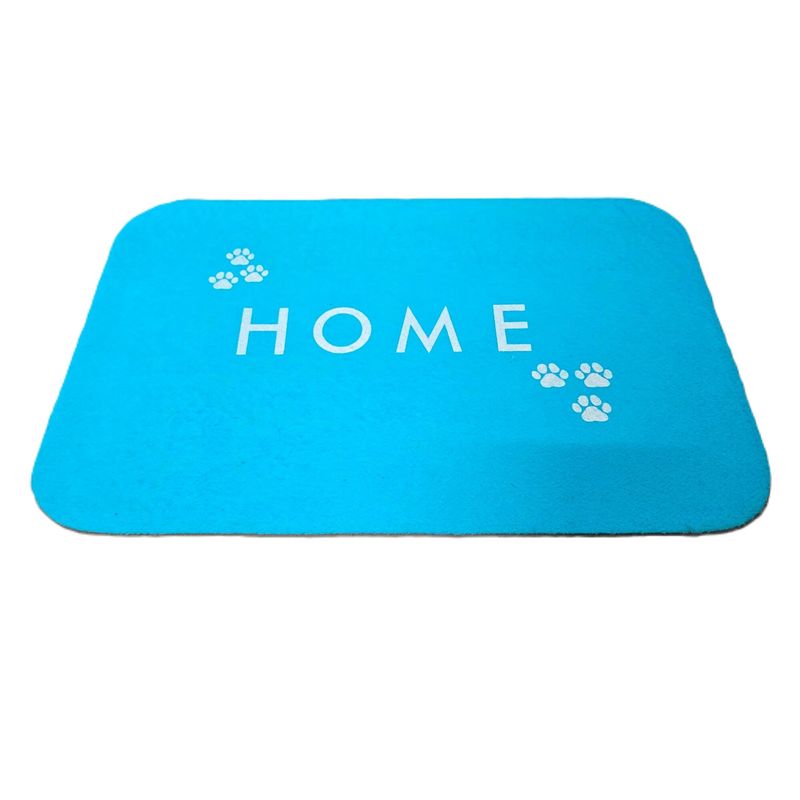 Casa si Gradina - Textile si covoare - Covoare - Covorase intrare - Covor de intrare Home antiderapant, pvc - 38x55 cm, turquoise - Infinity.ro