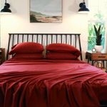 Casa si Gradina - Textile si covoare - Lenjerii de pat - Cearceafuri de pat - Cearceaf pentru pat Kotonia Home, 100% bumbac, ranforce color uni, rosu, 240 x 260 cm - Infinity.ro