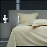 Casa si Gradina - Textile si covoare - Lenjerii de pat - Cearceafuri de pat - Cearceaf de pat Kotonia Home Hotel - 220x240 cm, 100% bumbac, Damasc DeLux Saten, vanilla - Infinity.ro