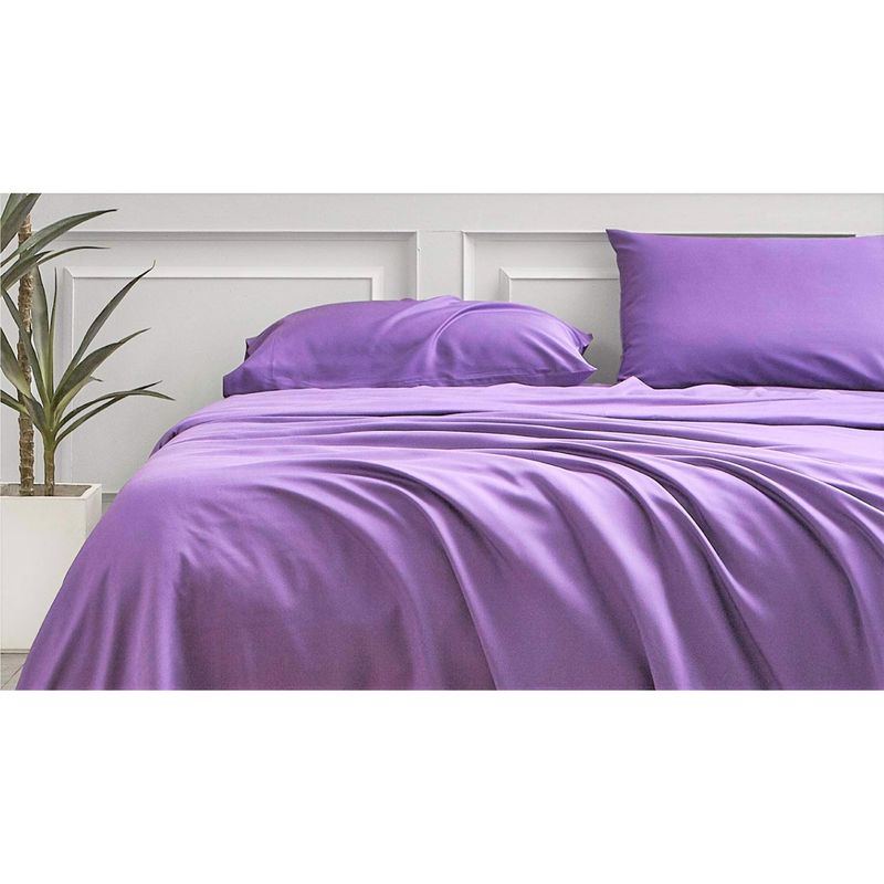 Casa si Gradina - Textile si covoare - Lenjerii de pat - Cearceafuri de pat - Cearceaf pentru pat Kotonia Home, 100% bumbac, ranforce color uni, lila, 240 x 260 cm - Infinity.ro