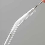 Casa si Gradina - Bucatarie si vesela - Accesorii bar - Paie si decoratiuni cocktail - Set 4 paie din sticla borosilicata cu periuta de curatare, transparente, eCarla, AB02 - Infinity.ro