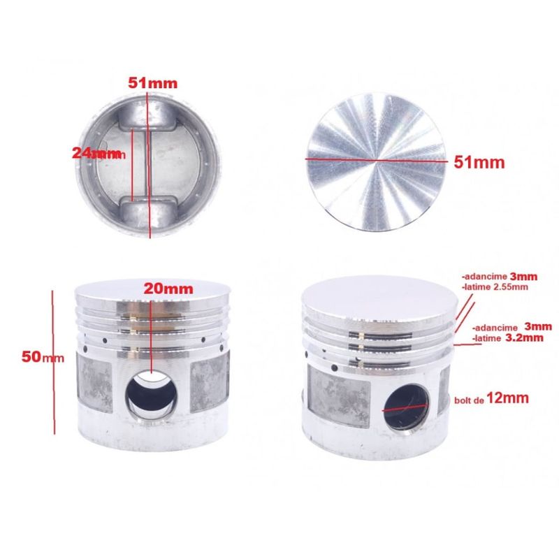 Casa si Gradina - Electrice - Echipamente electrice - Accesorii compresoare - Piston cap compresor de aer 51mm CH207 - Infinity.ro