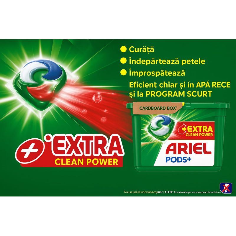 Market - Spalare si intretinere rufe - Produse intretinere textile - Detergent rufe - Detergent Capsule + Pudra Ariel 60+12 Spalari, Curatare Intensa & Prospetime de Lunga Durata - Infinity.ro