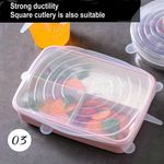 Casa si Gradina - Bucatarie si vesela - Organizare si depozitare bucatarie - Borcane si capace - Set cu 6 capace pentru vasele de gatit si alte recipiente pentru depozitat alimente, marimi universale, Alexa - Infinity.ro