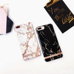 Laptop, Telefoane si Tablete - Telefoane mobile si accesorii - Accesorii Telefoane - Huse telefoane - Husa MyStyle Marble, Apple iPhone 7 Plus, TPU, negru-auriu - Infinity.ro