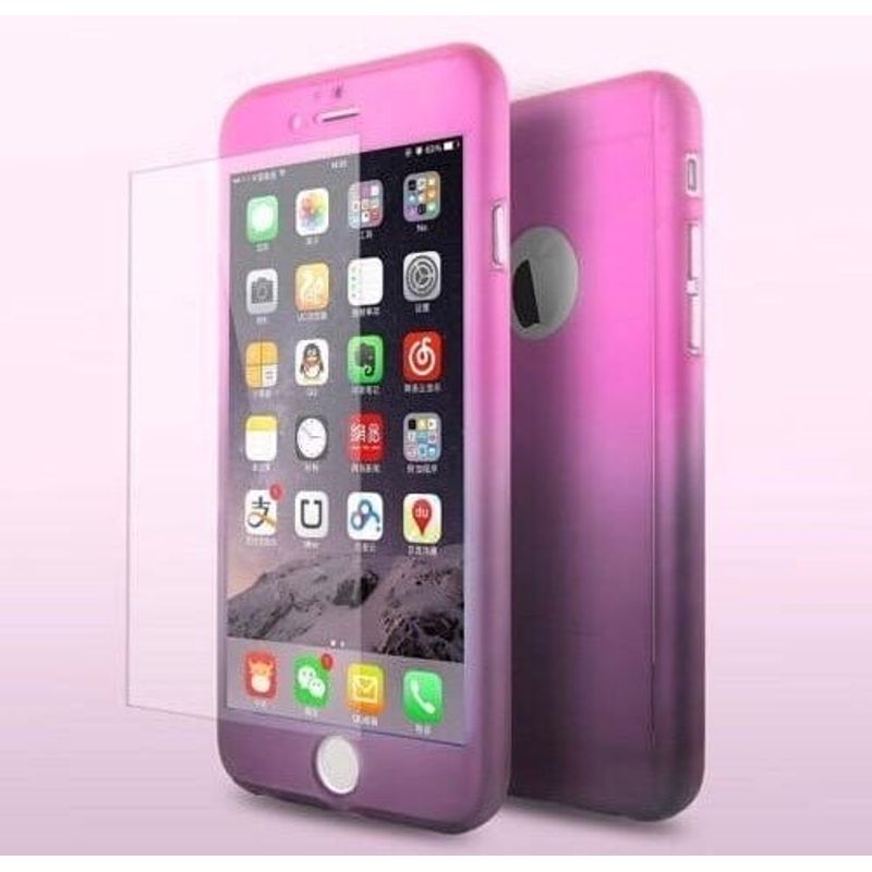 Laptop, Telefoane si Tablete - Telefoane mobile si accesorii - Accesorii Telefoane - Huse telefoane - Husa MyStyle FullBody iPaky, Original argintiu Apple iPhone 6 PLUS / Apple iPhone 6S, roz mov - Infinity.ro