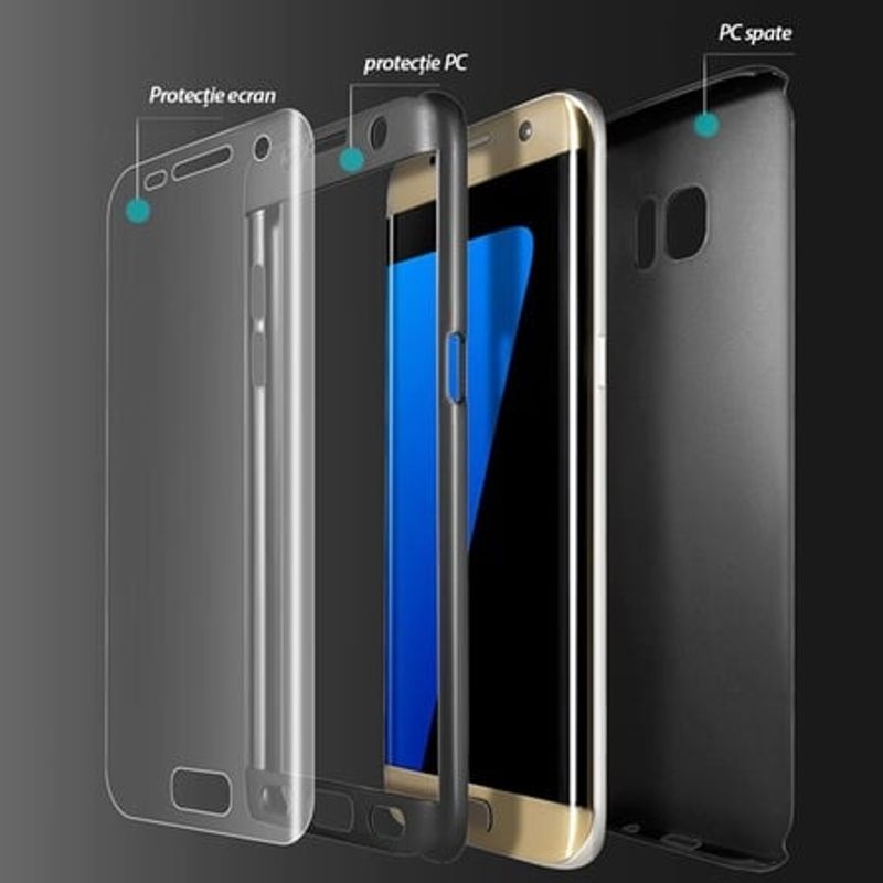 Laptop, Telefoane si Tablete - Telefoane mobile si accesorii - Accesorii Telefoane - Huse telefoane - Husa MyStyle FullBody, Samsung Galaxy S7 Edge, auriu folie gratis - Infinity.ro