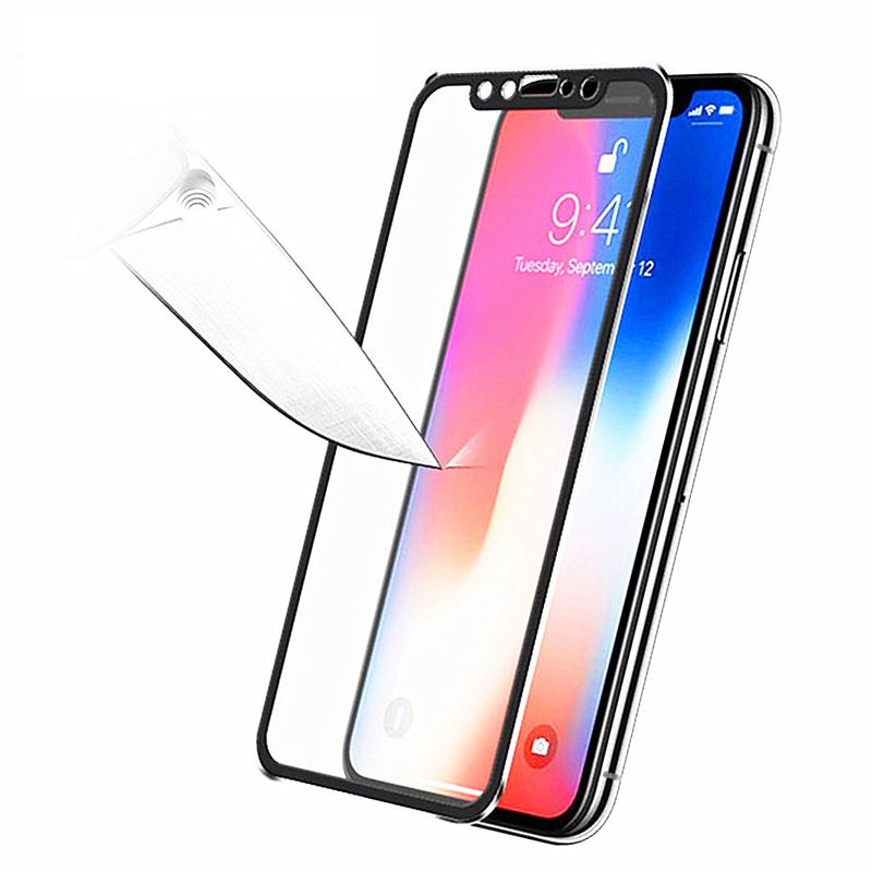 Laptop, Telefoane si Tablete - Telefoane mobile si accesorii - Accesorii Telefoane - Folii protectie telefoane - Set 2 folii de sticla 3D securizata cu rama metalica MyStyle, Apple iPhone X, full cover, margini curbate, negru - Infinity.ro